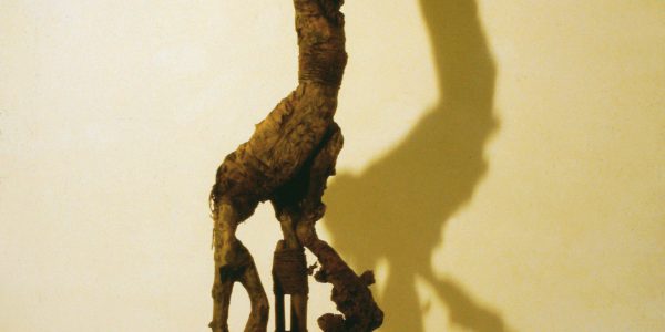 Animale, acrilico su materiali naturali, 1986.