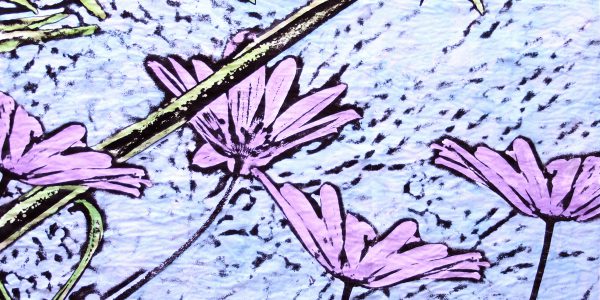 Malva,  acrilico su carta telata, cm.59,3×80,2, 2011.