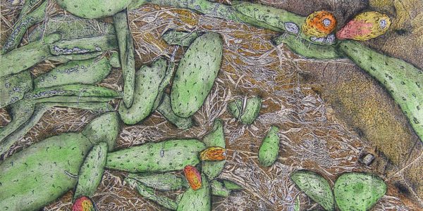 Pale spezzate, acrilico e carboncino su carta telata, cm.38×51, 2016.